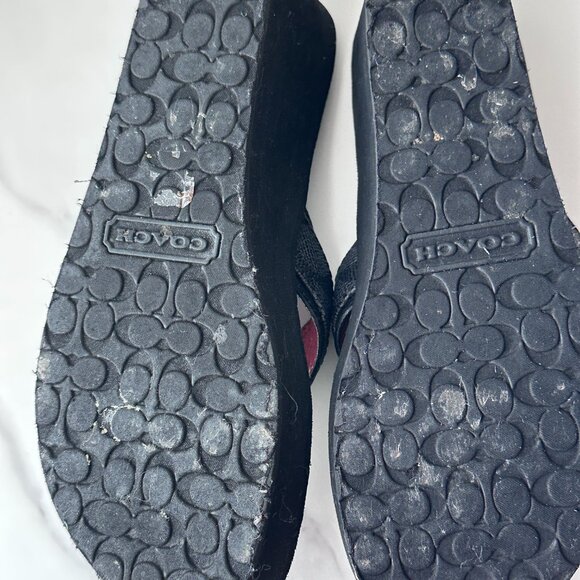 Coach Jolene Wedge thong flip flop Size 6 - Picture 6 of 7